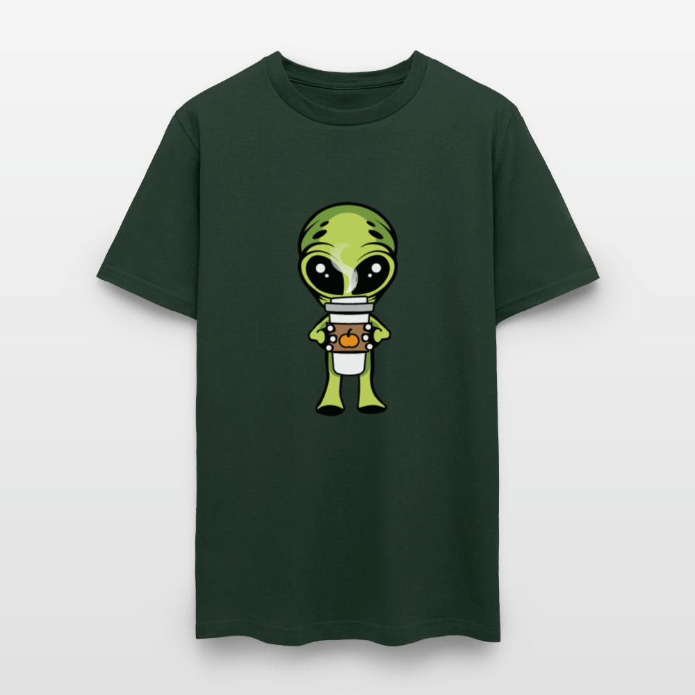 Alien Pumpkin Spice Coffee - Unisex Holiday T-shirt - forest green