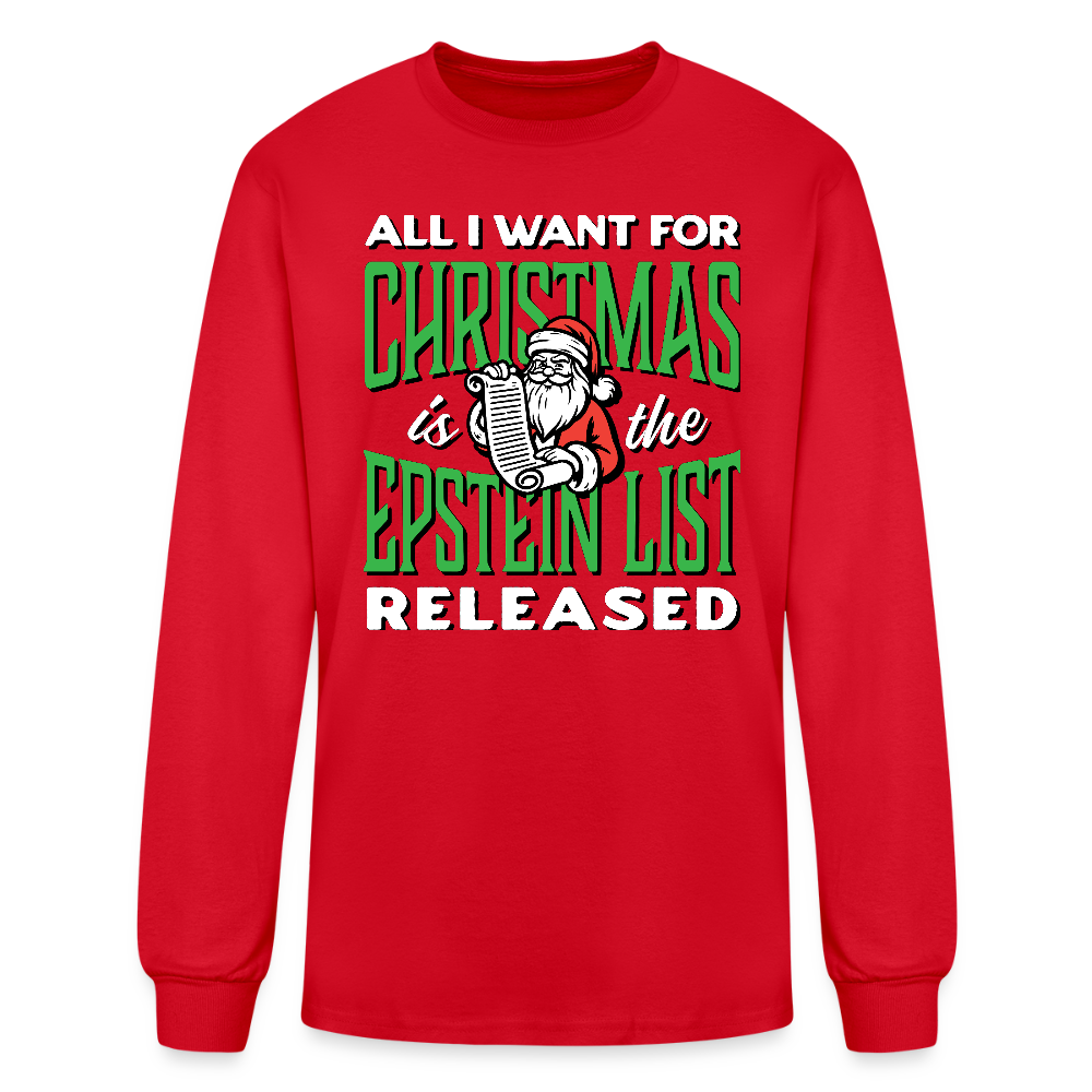 Jingle Bells Fascism Smells - Unisex Holiday Long Sleeve T-shirt - red