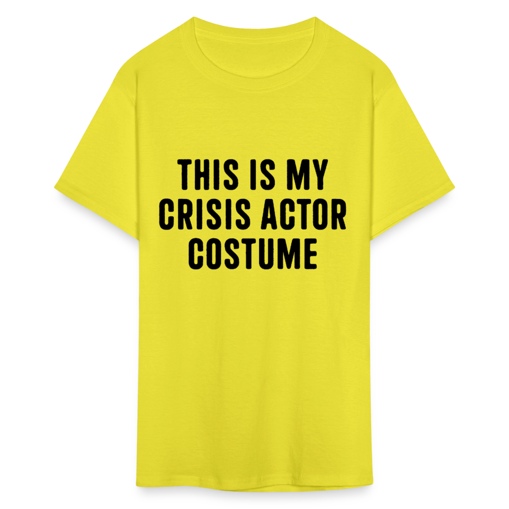 Crisis Actor Costume  -  Unisex Protest T-Shirt - yellow