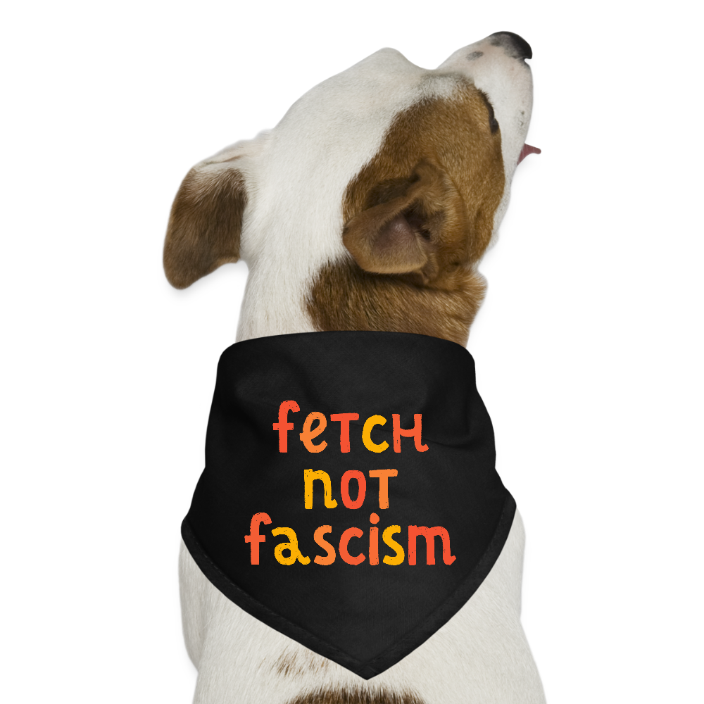 Dog Bandana - Fetch not Fascism - black