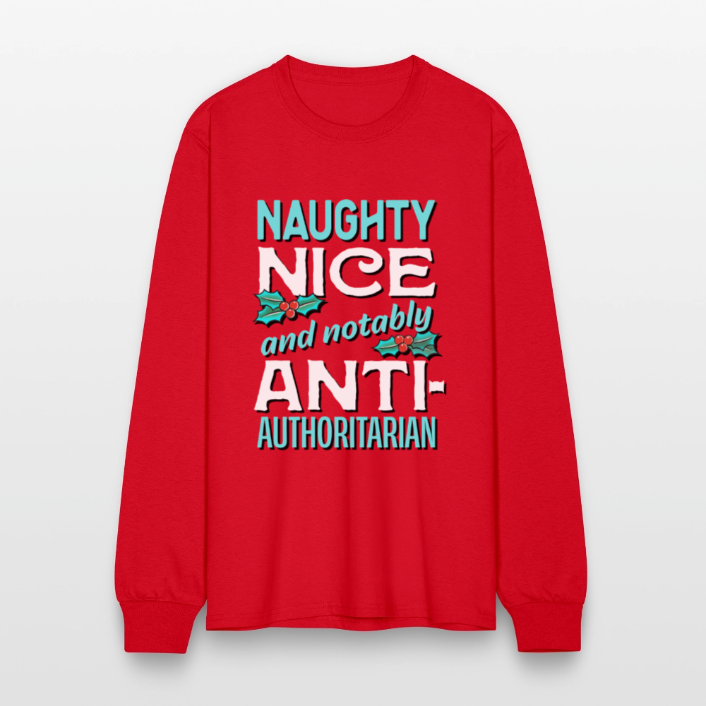 Washington DC Naughty List - Unisex Holiday Long Sleeve T-shirt - red