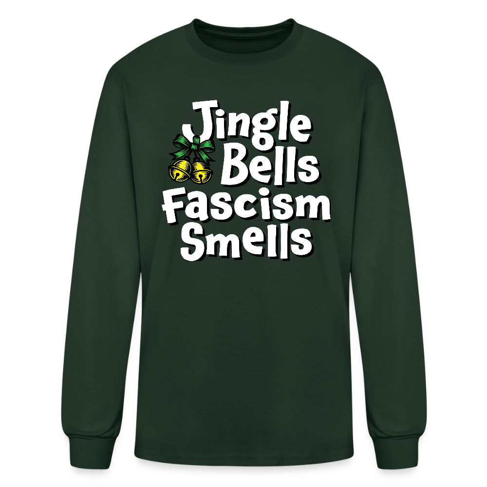 Jingle Bells Fascism Smells - Unisex Holiday Long Sleeve T-shirt - forest green