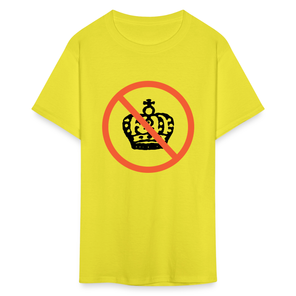 No Kings Crown - Unisex Protest T-Shirt - yellow