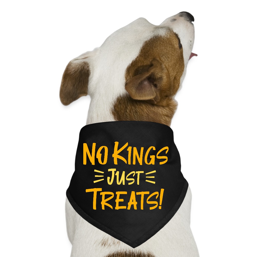 Dog Bandana - No Kings Just Treats - black