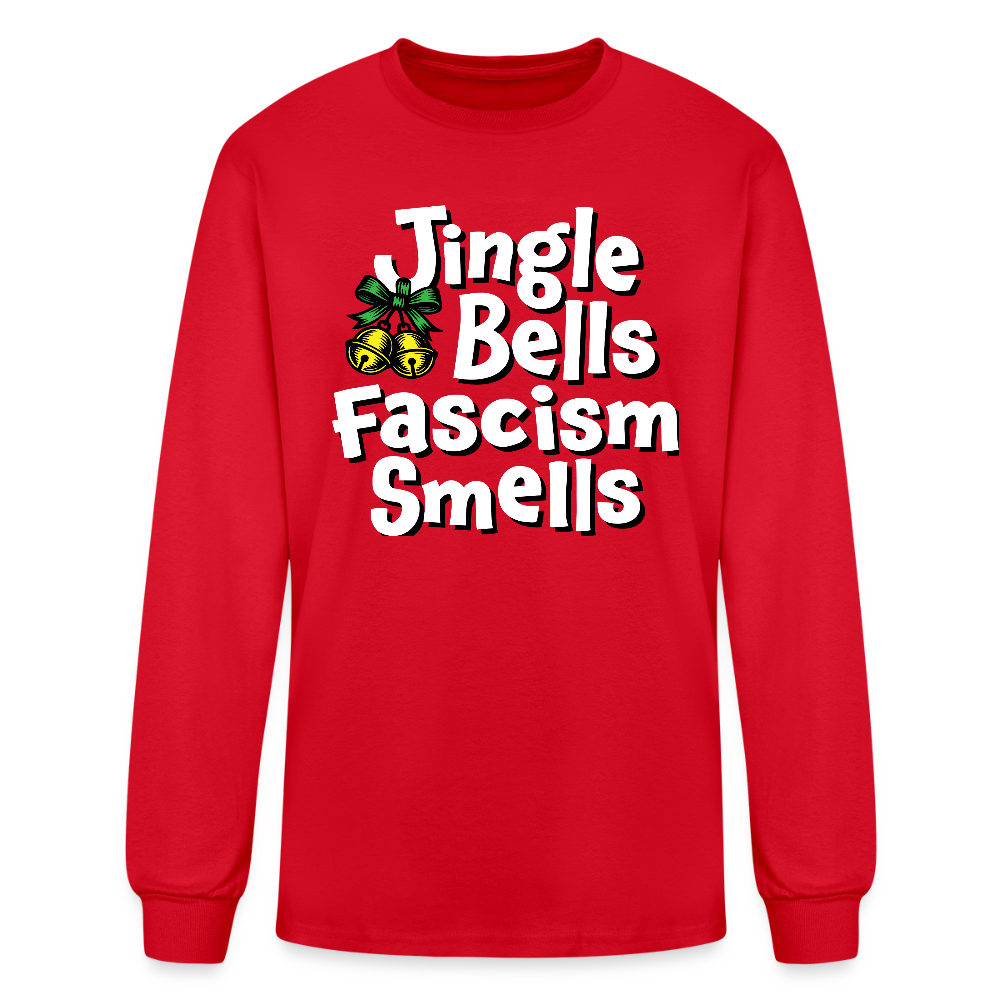 Jingle Bells Fascism Smells - Unisex Holiday Long Sleeve T-shirt - red