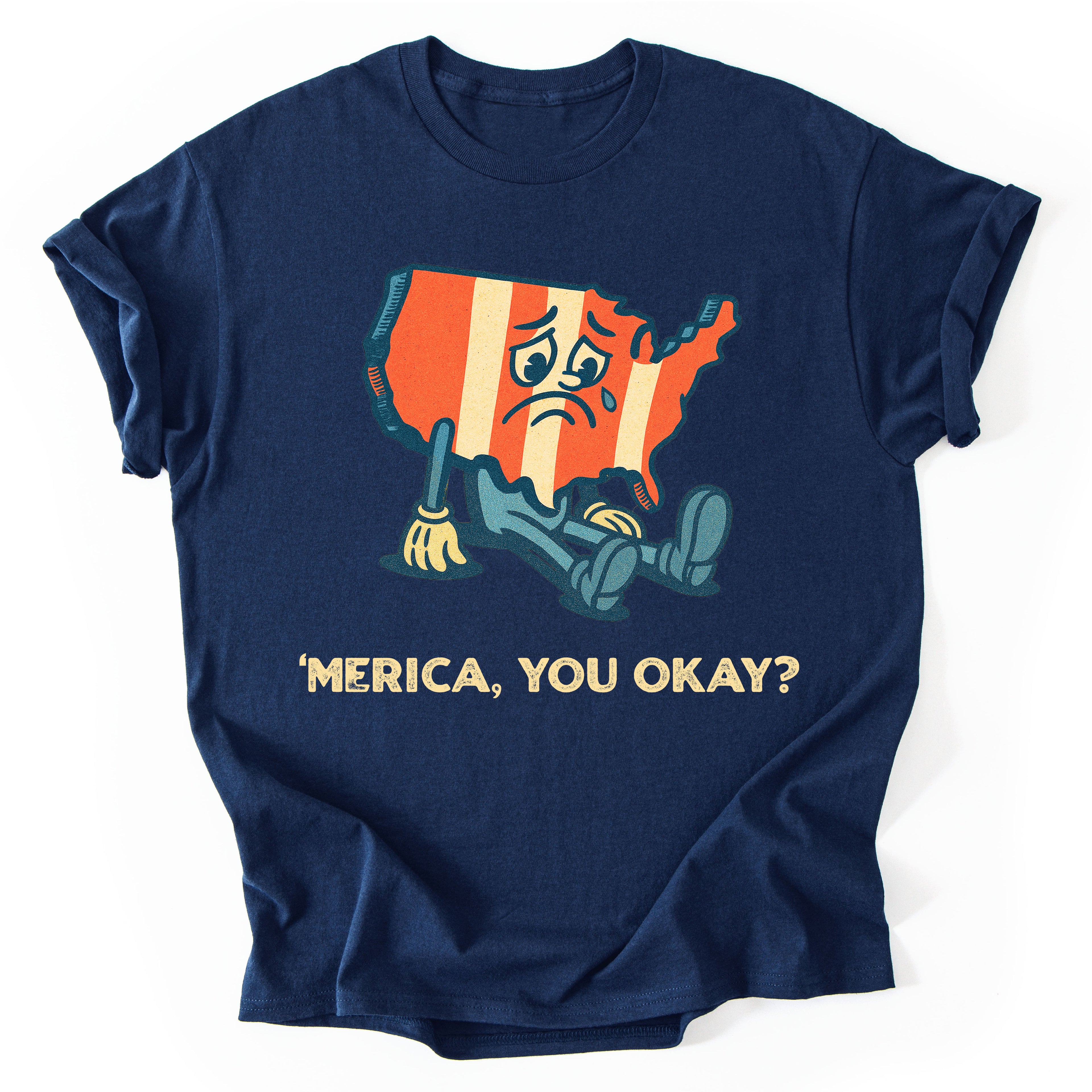 Merica You OK? - Cute Resistance T-shirt - Blue - Unisex