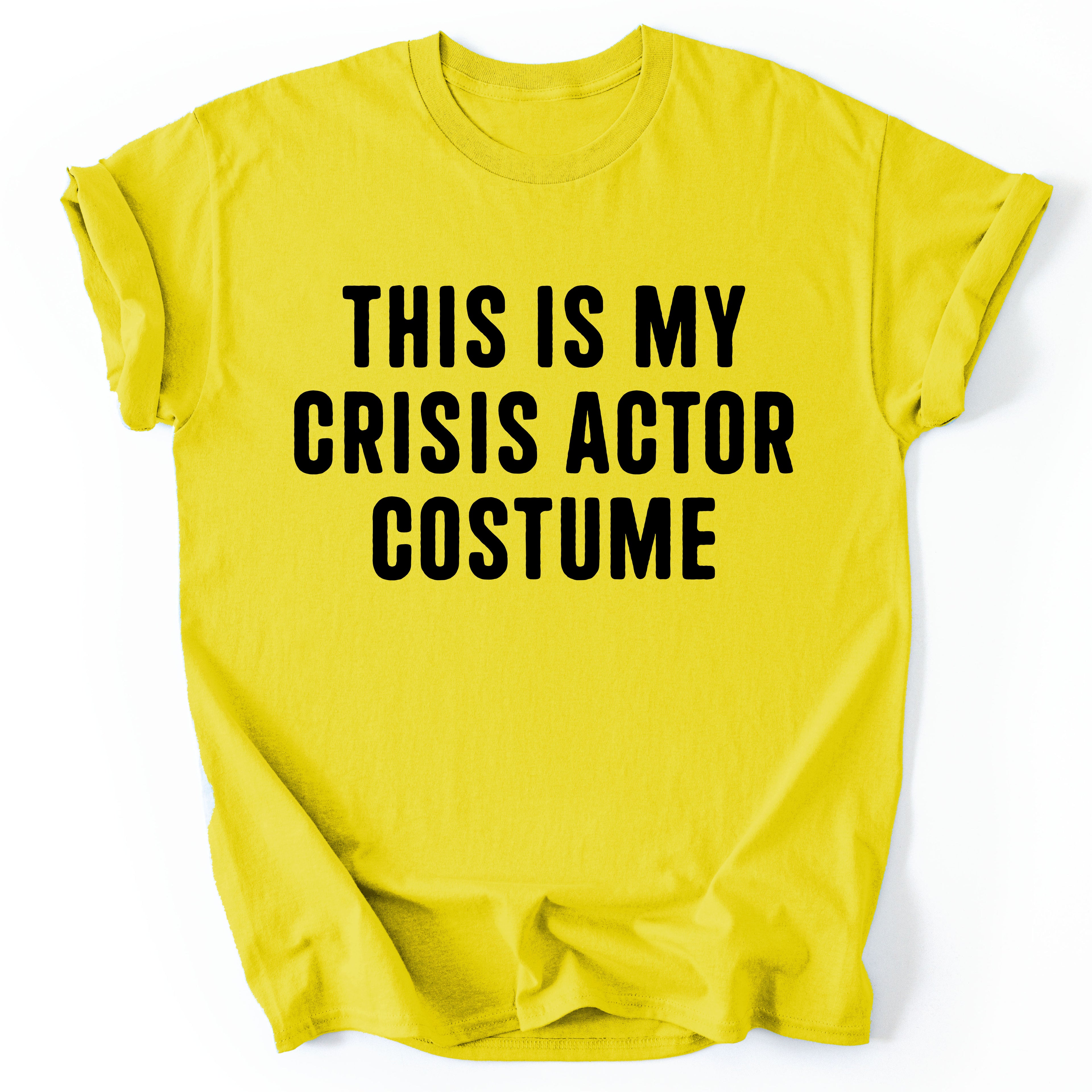 Crisis Actor Costume - Resistance T-Shirt - Yellow - Unisex