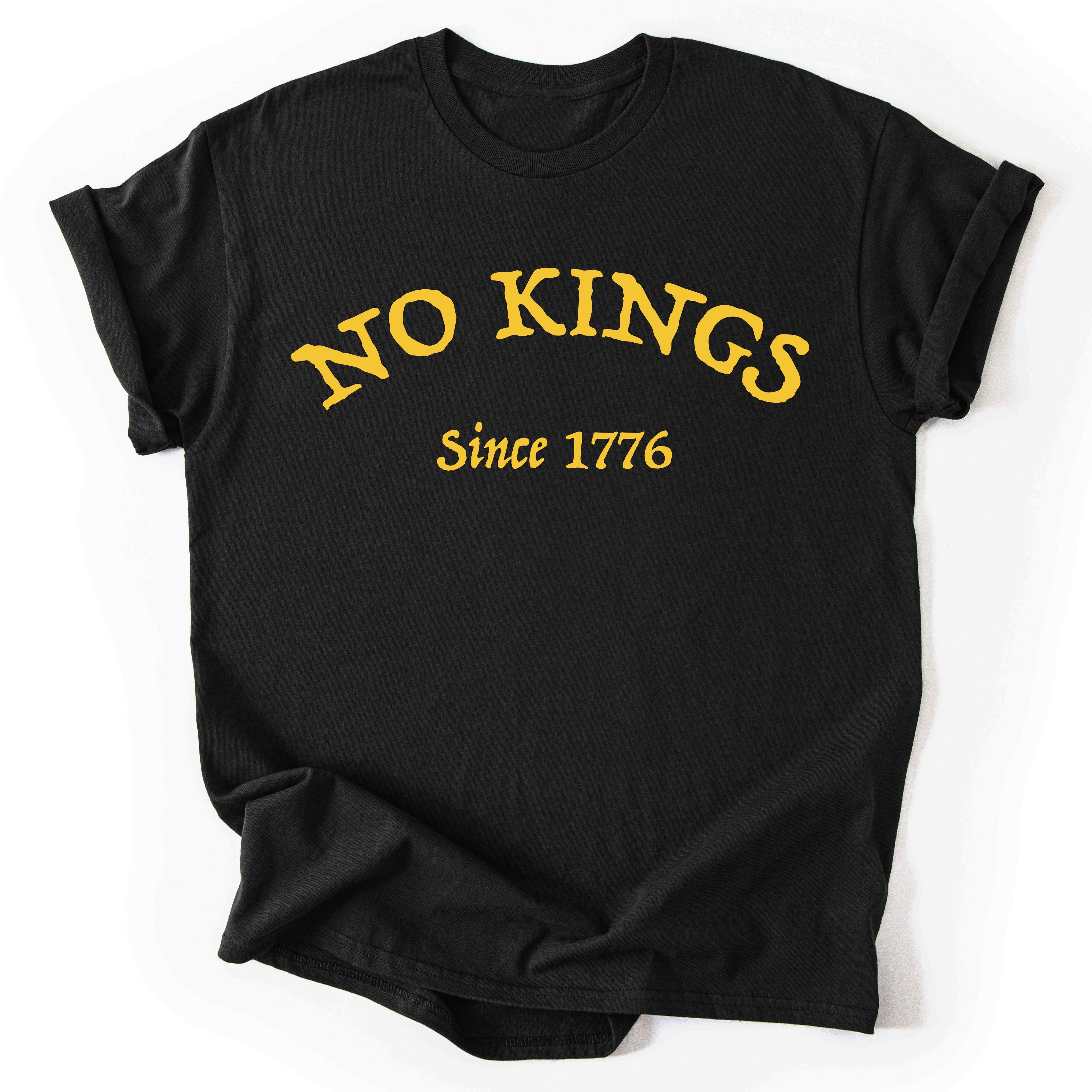 No Kings Since 1776 - Resistance T-Shirt - Black and Yellow